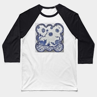 Blue Tilework Baseball T-Shirt